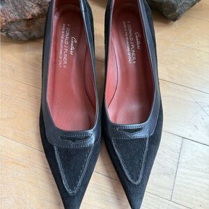 Donald J. Pliner Couture “Rozzo” Black suede Heels 6.5